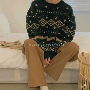 Patterned Green Sweater